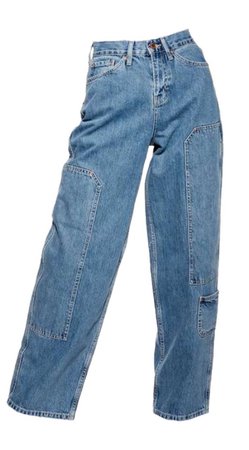 baggy cargo blue jeans