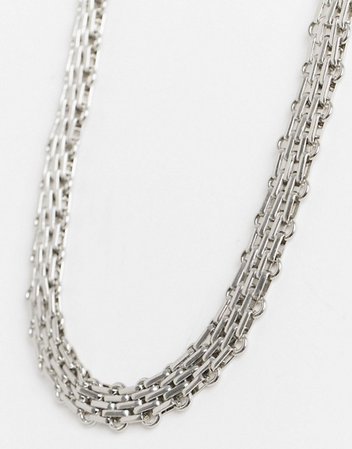 Weekday Heather chunky necklace in silver | ASOS