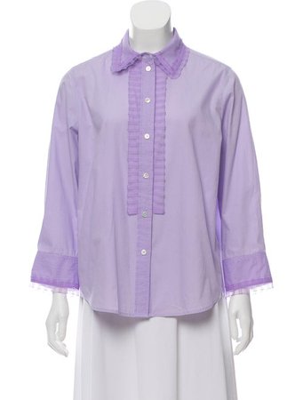 Marc Jacobs Long Sleeve Button-Up Top - Clothing - MAR59195 | The RealReal