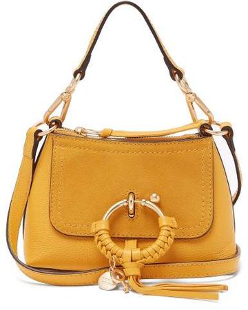 Joan Mini Leather Cross Body Bag - Womens - Yellow