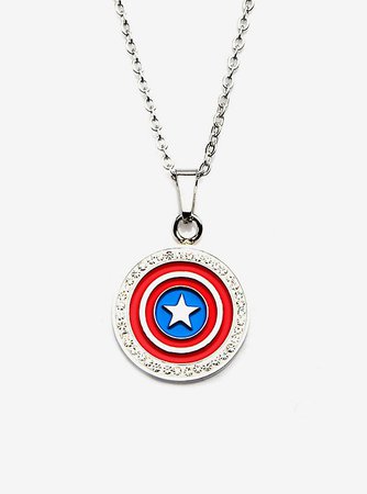 Marvel Stainless Steel Captain America Shield Pendant