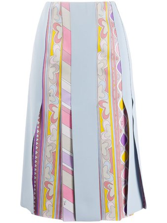 Emilio Pucci graphic-print Panelled Skirt - Farfetch