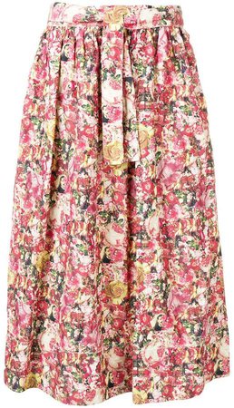 full floral print skirt