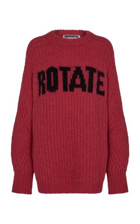 Brandy Oversized Logo-Knit Wool-Blend Sweater By Rotate | Moda Operandi
