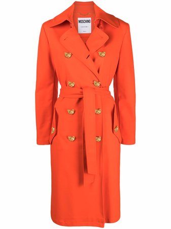 Moschino Teddy Bear double-breasted Trench Coat