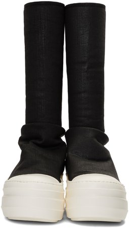 ssense rick-owens-drkshdw-black-double-bumper-sock-sneaker-boots.jpg (931×1640)
