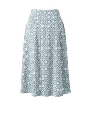 Women's Print Knit Midi Skirt | Lands' End