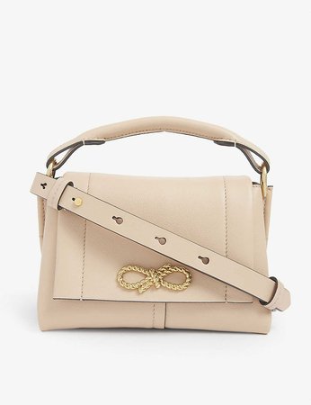 ANYA HINDMARCH - Leather bow-detail mini cross-body bag | Selfridges.com