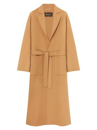 Shop Loro Piana Cashmere Belted Coat | Saks Fifth Avenue