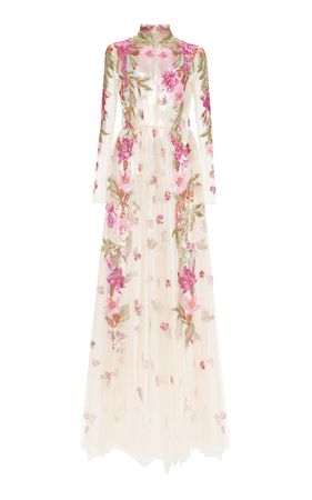Embroidered Tulle Gown By Valentino | Moda Operandi