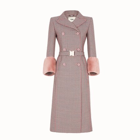 Pink wool coat - OVERCOAT | Fendi