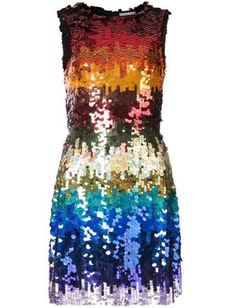 Rainbow sequence dress