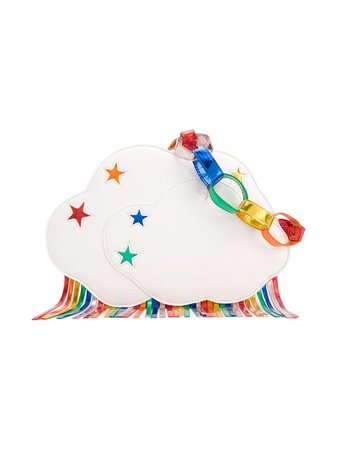 Shop white Stella McCartney Kids fringe cloud-shaped shoulder bag with Express Delivery - Farfetch