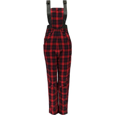 Red Plaid Overalls