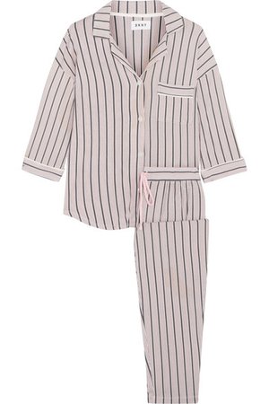 DKNY Modern Attitude striped stretch-modal jersey pajama set