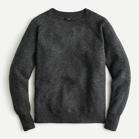 J.Crew: Waffle Crewneck Sweater In Supersoft Yarn For Women