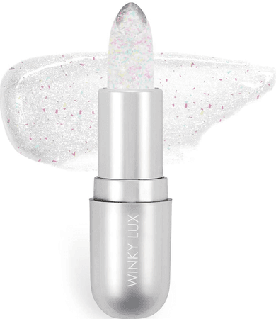 Winky Lux | Confetti Glimmer Balm | Must Haves From TikTok | Color Changing Lipstick | pH Lip Balm | Tinted Lip Balm | Glitter Lipstick | With Vitamin E | Ocean Safe Glitter | 0.13 Oz, Rainbow