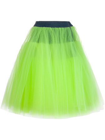 Junya Watanabe Knee Length Tutu Skirt XES008S20 Green | Farfetch