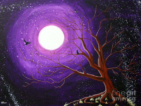 night sky painting purple - Fine Art America