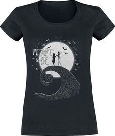 Nightmare before Christmas Meant to be t shirt - black