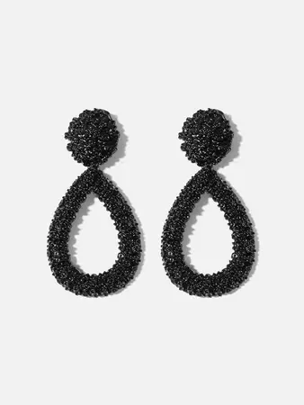 black glitter earrings