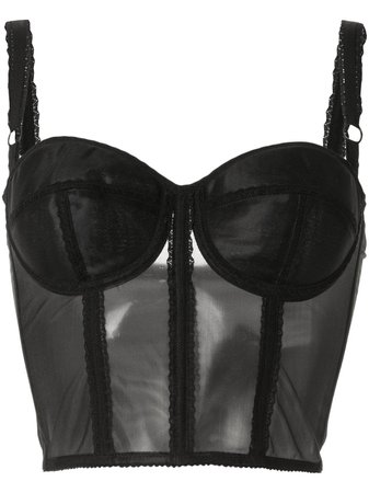 Dolce & Gabbana Cropped corset-style Bustier