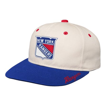 New York Rangers Youth Deadstock Snapback Hat - Cream/Blue