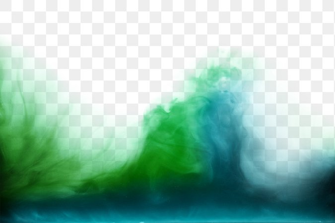 Green blue gradient smoke png fog background | Free stock illustration | High Resolution graphic