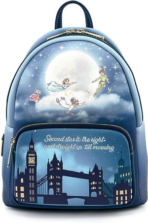 Amazon.com: Loungefly Disney Peter Pan Second Star Glow Womens Double Strap Shoulder Bag Purse : Clothing, Shoes & Jewelry