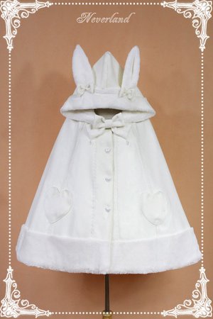 Cheap Neverland Pure Color Rabbit Ear Woolen Lolita Shawl Cloak Coat - Fashion Lolita Dresses & Clothing Shop
