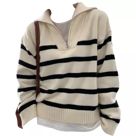 Old Money Zip Up Striped Sweater | BOOGZEL CLOTHING – Boogzel Clothing