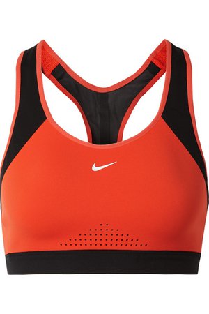 Nike | Motion Adapt mesh-trimmed Dri-FIT stretch sports bra | NET-A-PORTER.COM