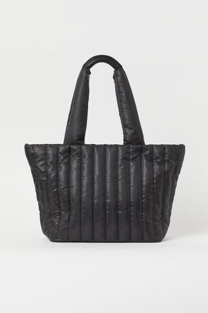 Quilted Shopper - Black