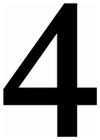 Village Wrought Iron Num, 4, S Small Number 4, Black - Contemporary - House Numbers - by UnbeatableSale Inc.