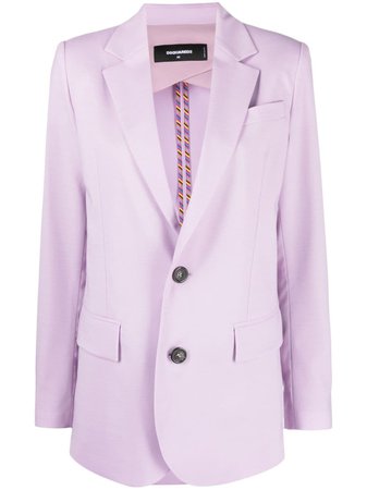Shop Dsquared2 notched-lapel single-breasted blazer with Express Delivery - FARFETCH
