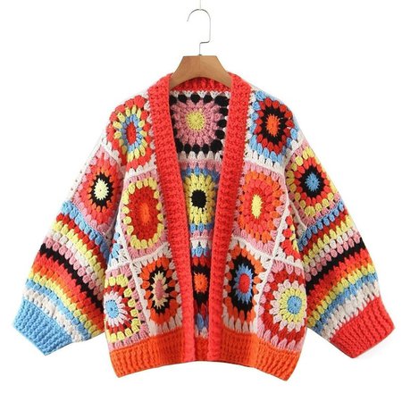 Granny Square Cardigan Handmade Crochet Jacket Crochet - Etsy UK