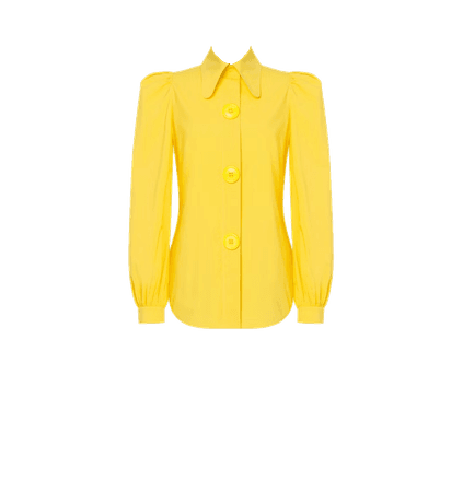 Moschino buttons Stretch Poplin Shirt in Yellow (Dei5 edit)