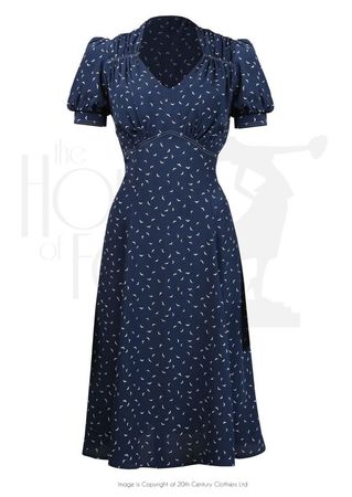 1940s Perfect Tea Dance Dress in Starling Rayon Crepe | 1940s fashion dresses, Vintage style dresses, Vintage dresses