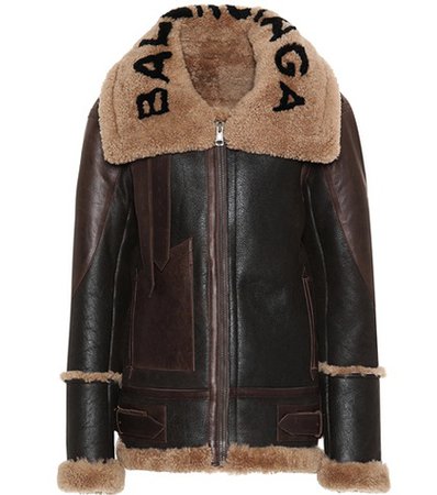 Shearling-lined leather jacket