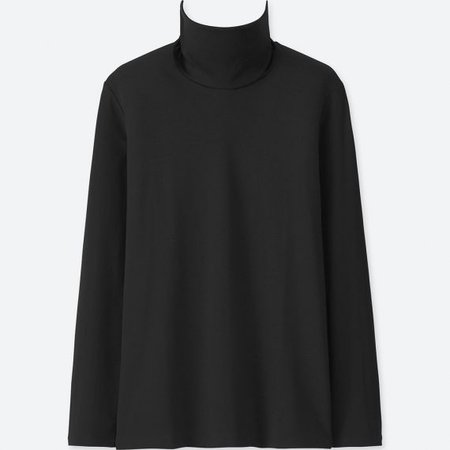 WOMEN Compact Cotton Turtle Neck Long Sleeve T-Shirt | UNIQLO