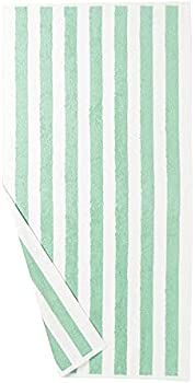 Amazon.com: Amazon Basics Cabana Stripe Beach Towel - 2-Pack, Green : Home & Kitchen