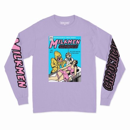 3 EYED CREATURE L/S (LAVENDER) – Exclusive Delivery Co.