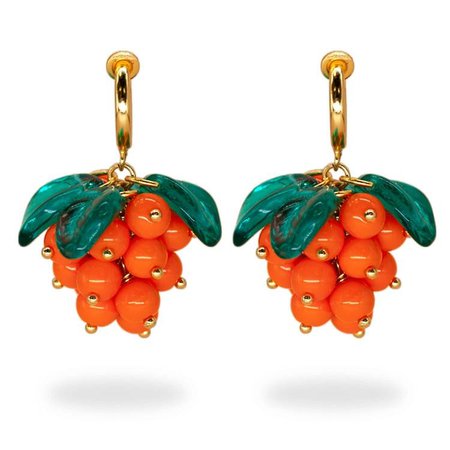 fruit beaded earrings