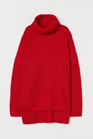 Suéter cuello alto - Rojo jaspeado - Ladies | H&M MX