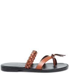 Loewe - Paula's Ibiza leather sandals | Mytheresa