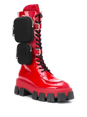 PRADA ridged sole pocket boots