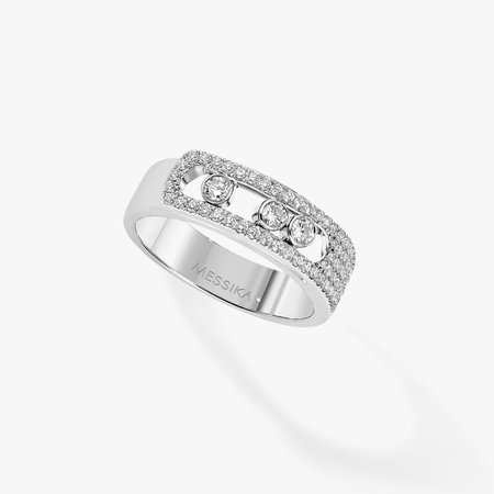 White Gold Diamond Pavé Ring Move Noa | Messika 06129-WG