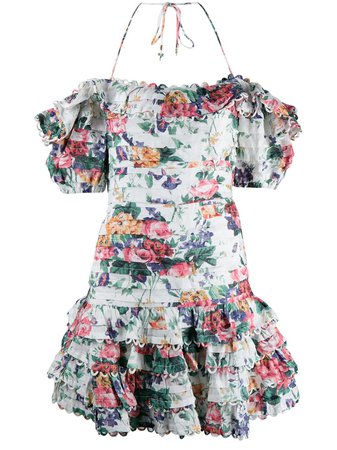 Zimmermann floral off the shoulder dress $850 - Buy Online AW19 - Quick Shipping, Price