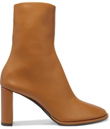 Teatime Leather Ankle Boots - Tan