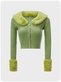 Kollyy Green Casual Shawl Collar Winter Polyester Outerwear – kollyy